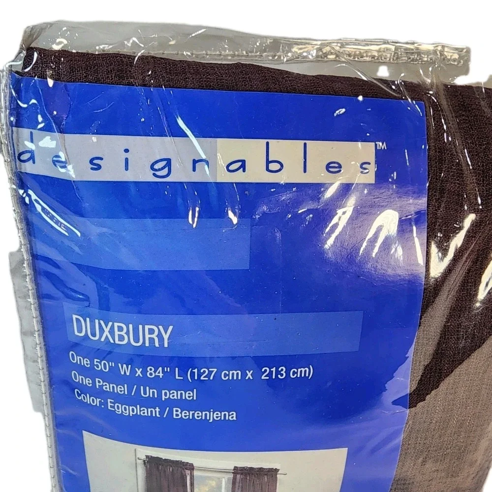 Designable Duxbury Curtain 50 In x 84 In Eggplant 1 Panel